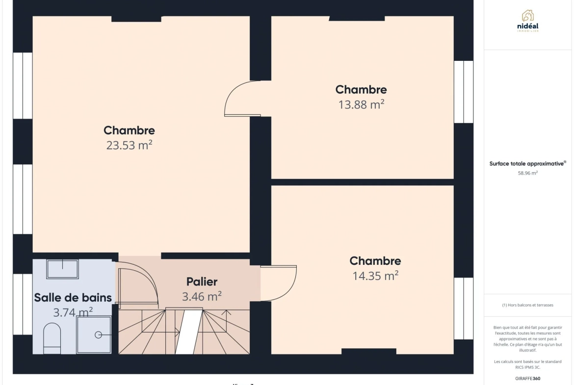 Maison semi-individuelle de 122m² avec 3 chambres à Ferrière-la-Grande 