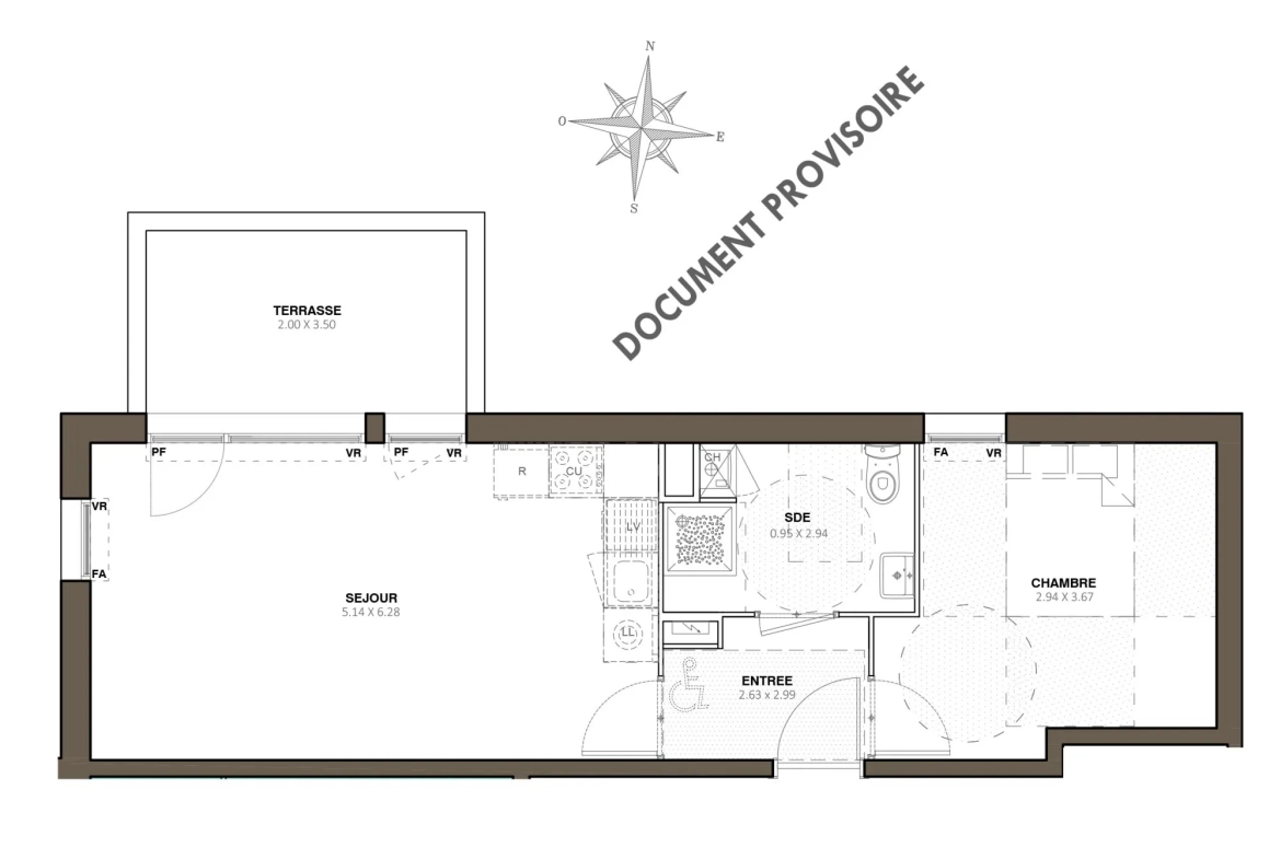 Appartement neuf à Marseille dans le 14e arrondissement avec terrasse et parking 