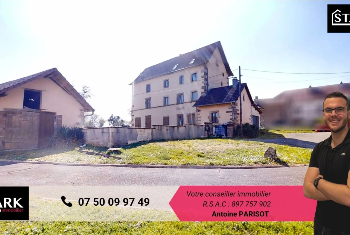 Maison à vendre à Lomont 210 m² avec terrain de 10 ares - Charme et potentiel 