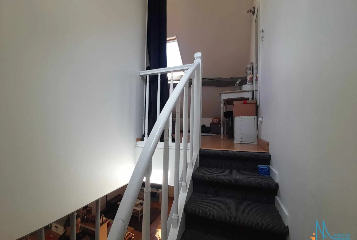 A vendre appartement duplex lumineux à Dieppe, 44 m², idéalement situé 