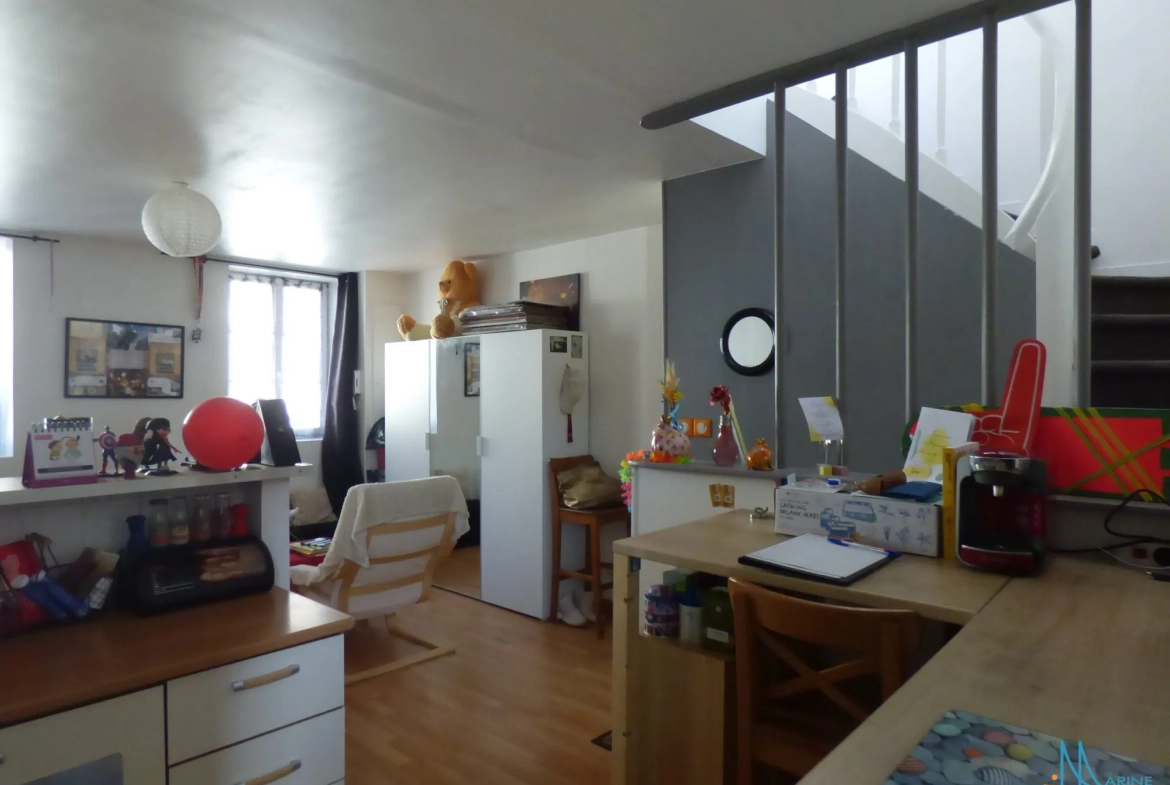 A vendre appartement duplex lumineux à Dieppe, 44 m², idéalement situé 