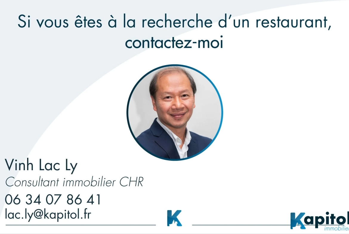 Restaurant traditionnel clé en main à vendre à Paris 12, rénové, 65 m² 