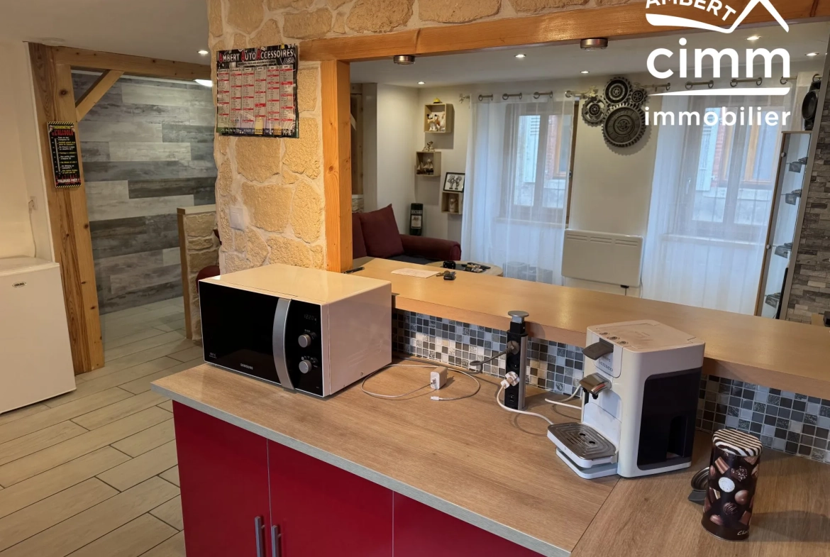 Achat ensemble de deux maisons mitoyennes à Ambert avec garages et jardin, idéal investisseur 