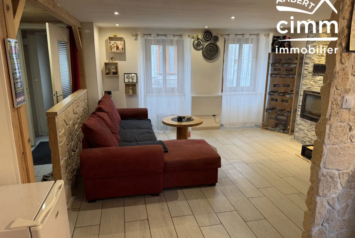 Achat ensemble de deux maisons mitoyennes à Ambert avec garages et jardin, idéal investisseur 