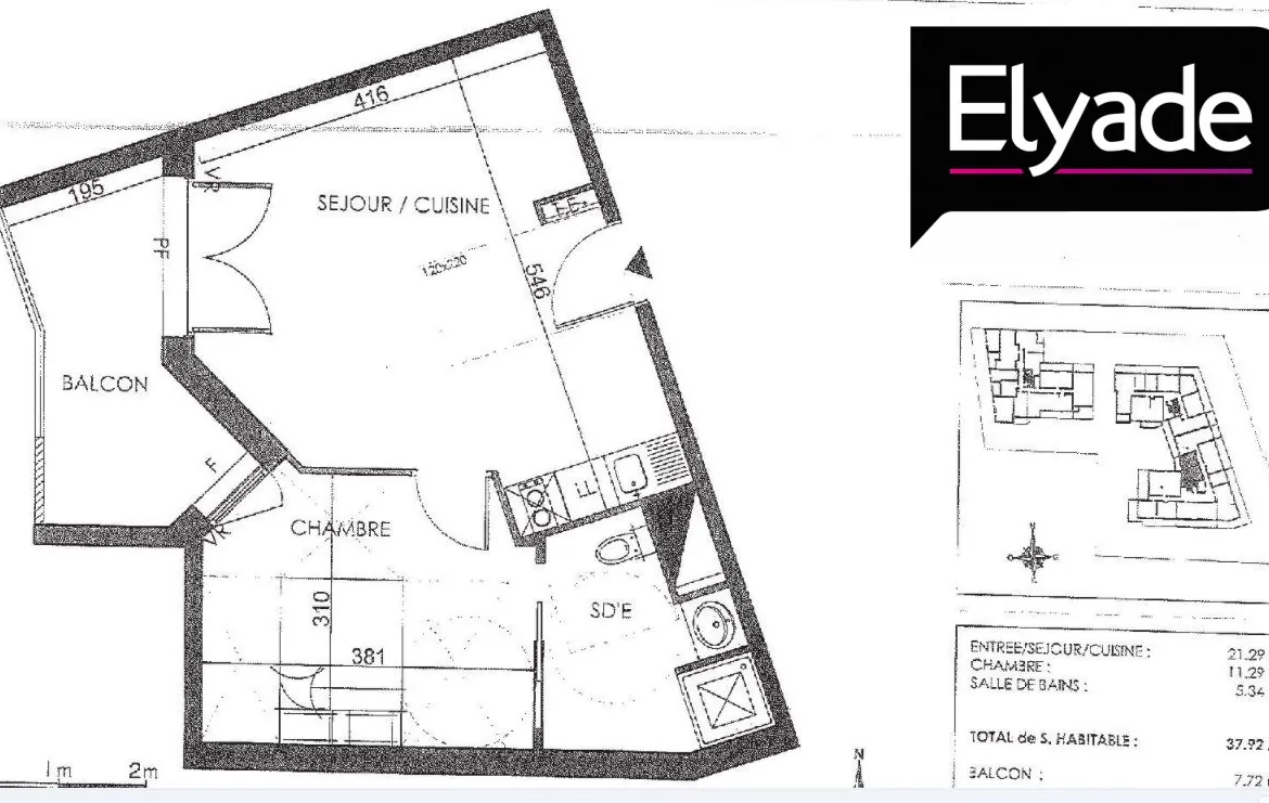 Vente Appartement T2 à Toulouse avec balcon et parking proximité Minimes 