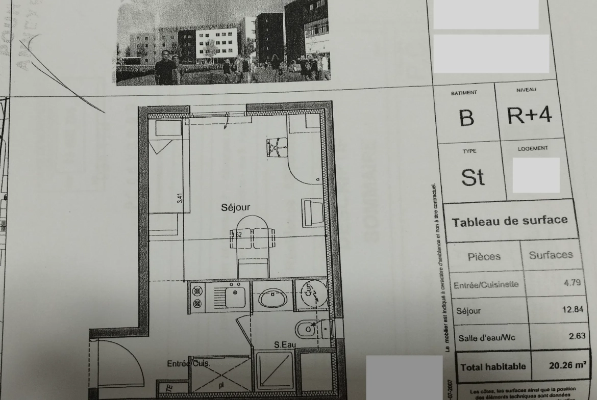 Studio de 23 m² à vendre à Montpellier, idéal pour investissement ou premier achat 
