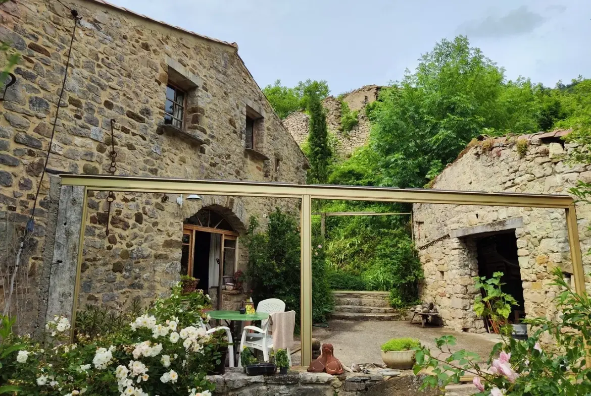 Maison ancienne en pierre avec jardin à Vesc, idéal pour amoureux d’authenticité 