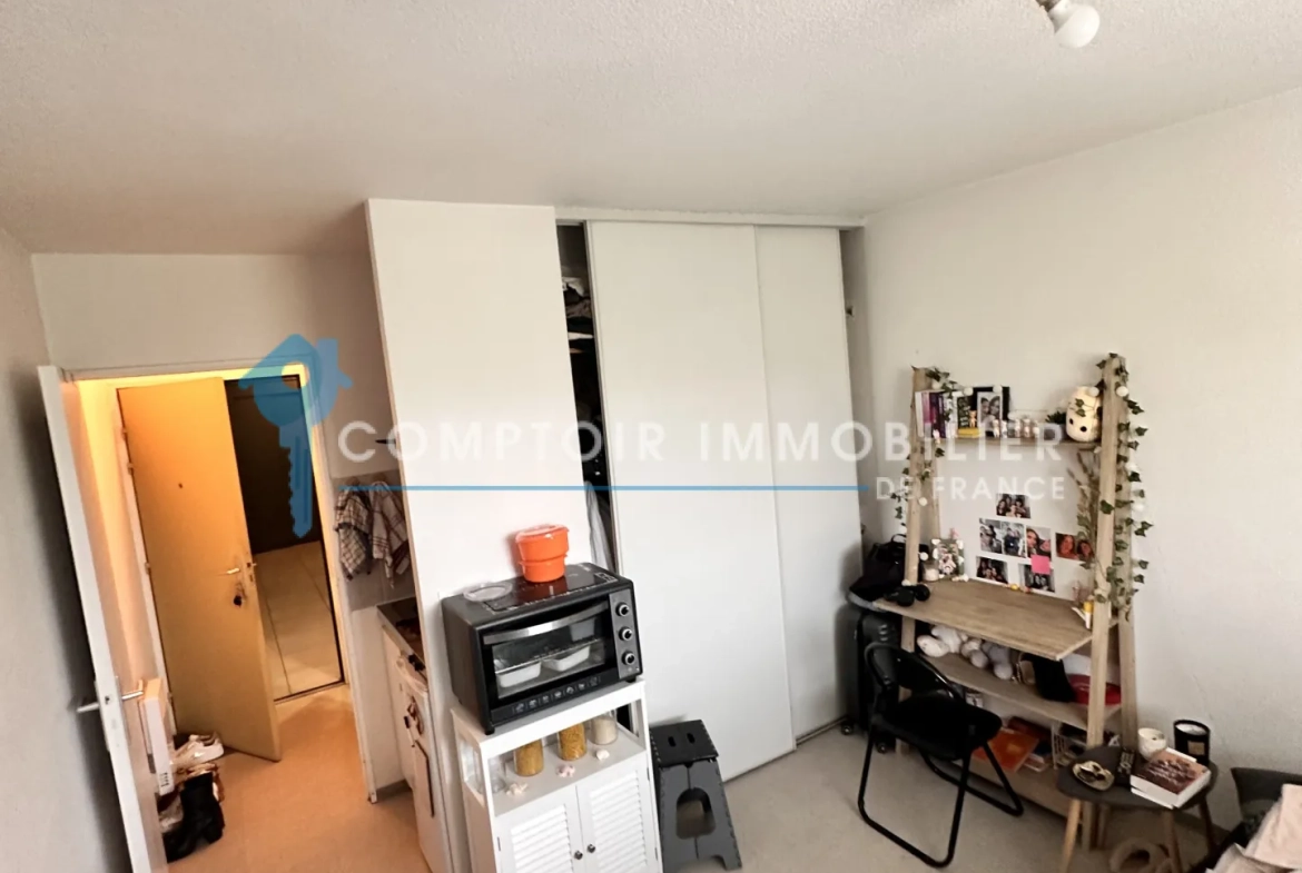 Studio lumineux à vendre à Montpellier-Arceaux – 20 m², résidence sécurisée près du centre-ville 