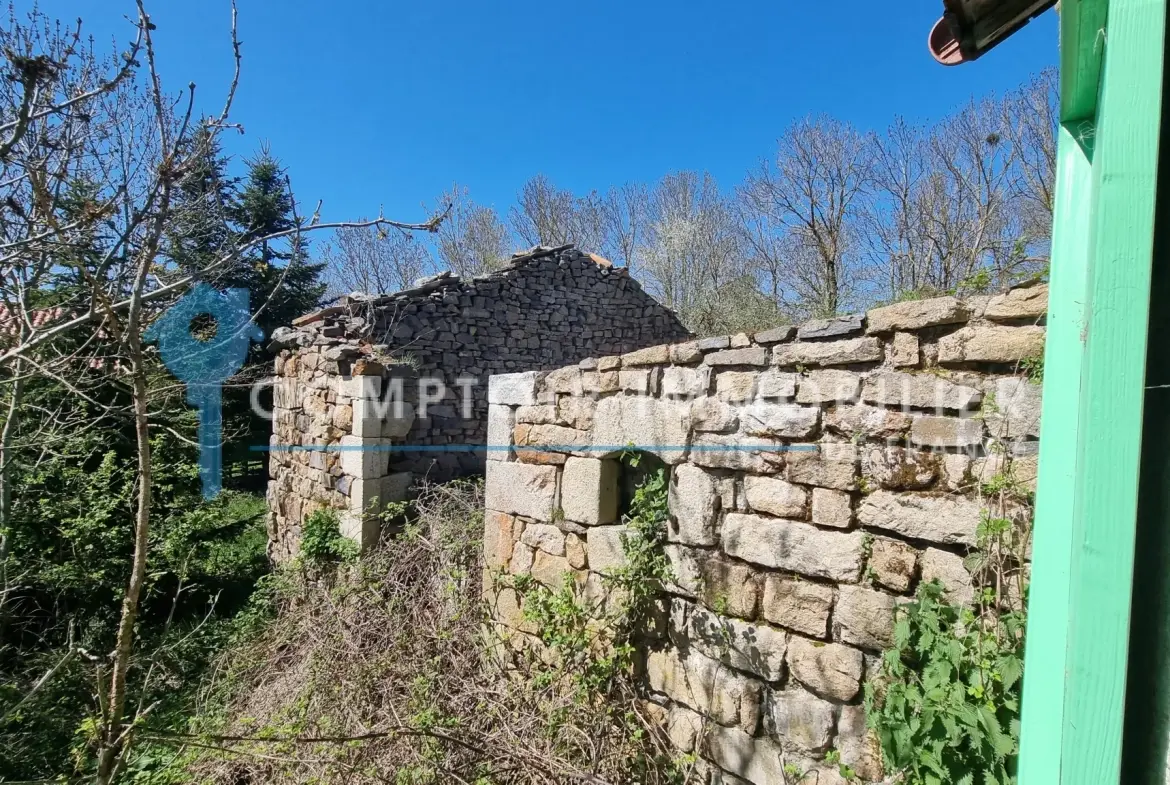 Maison et ferme à rénover en Ardèche avec vue montagne, 1800 m², prix attractif 