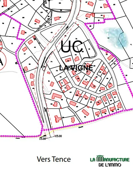 Terrain constructible de 1574 m² à Montfaucon-en-Velay – Idéal pour votre maison individuelle 