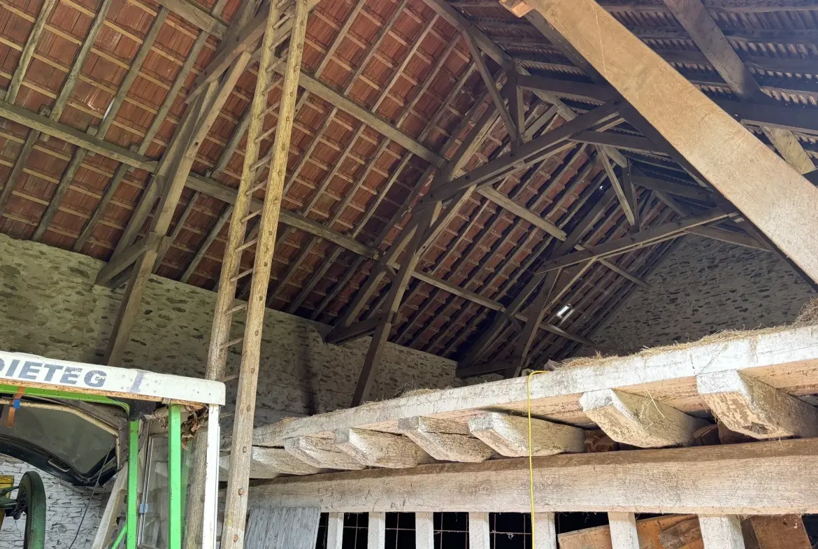 Domaine unique à Préveranges avec maison, bâtiments et terres, environnement naturel exceptionnel 