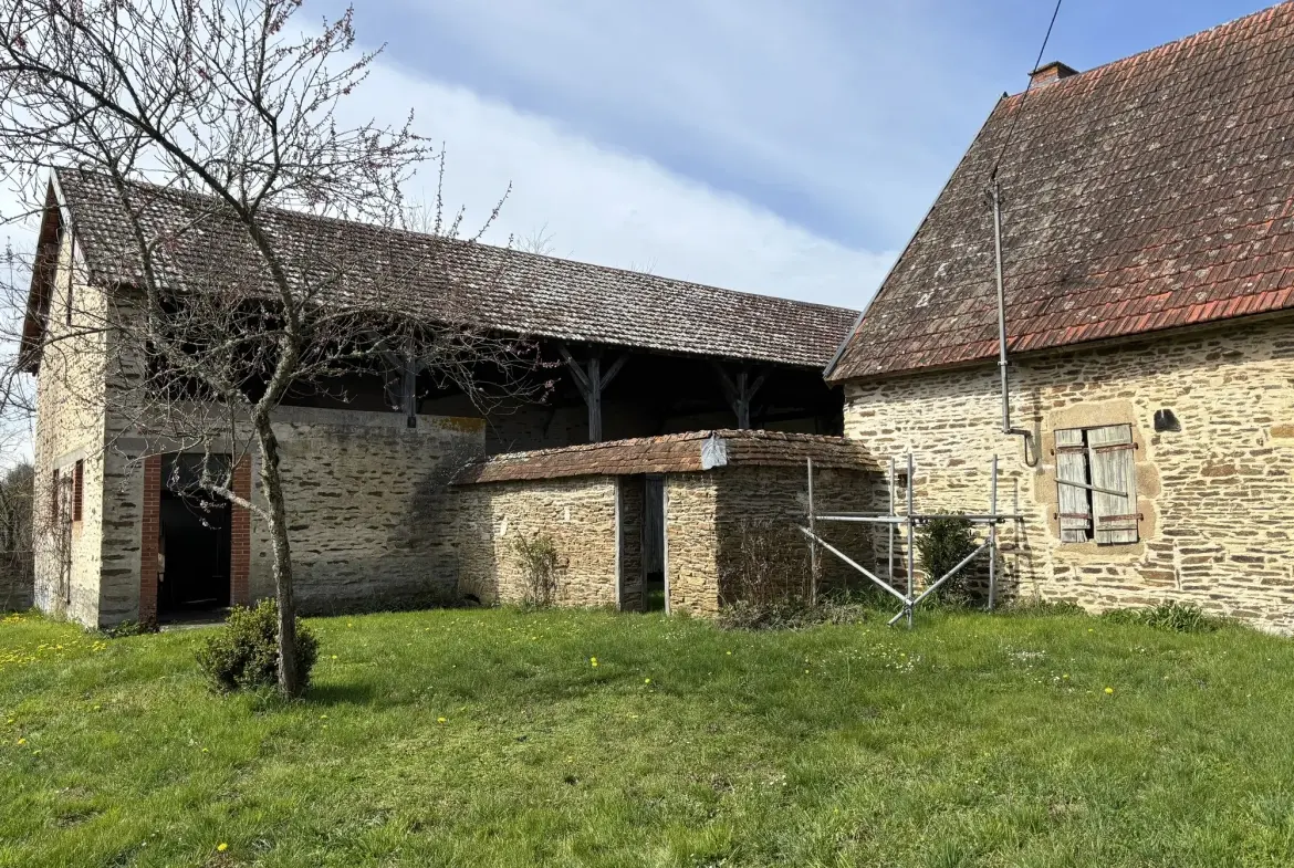 Domaine unique à Préveranges avec maison, bâtiments et terres, environnement naturel exceptionnel 