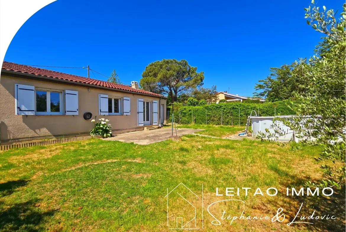 Maison individuelle de 80 m² avec jardin et piscine à Busque 