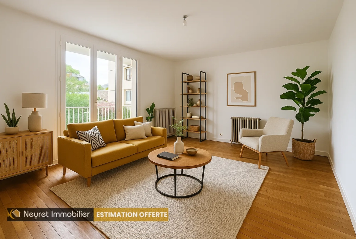 Vente appartement T3 de 64 m² à Oullins, proche du métro B, avec cave et parking 