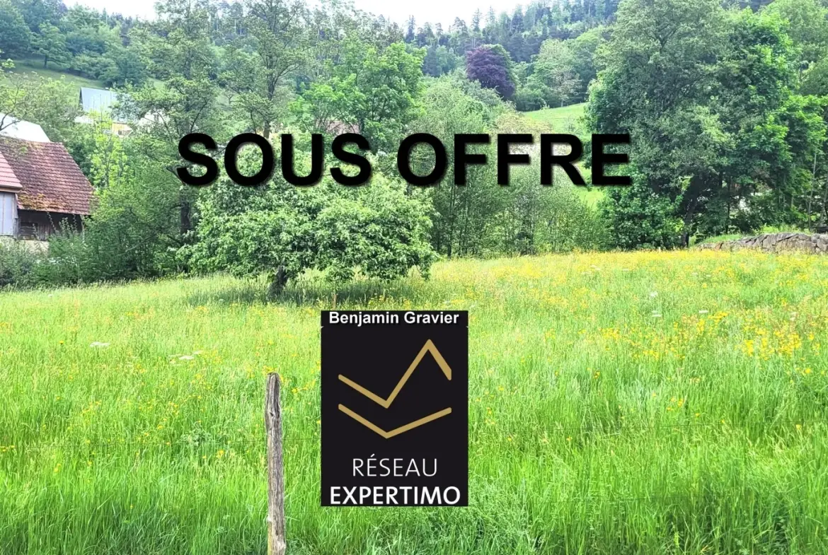 Terrain constructible de 1506 m² à Munster avec vue et proximité Colmar 