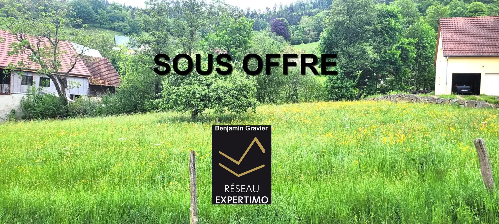 Terrain constructible de 1506 m² à Munster avec vue et proximité Colmar 