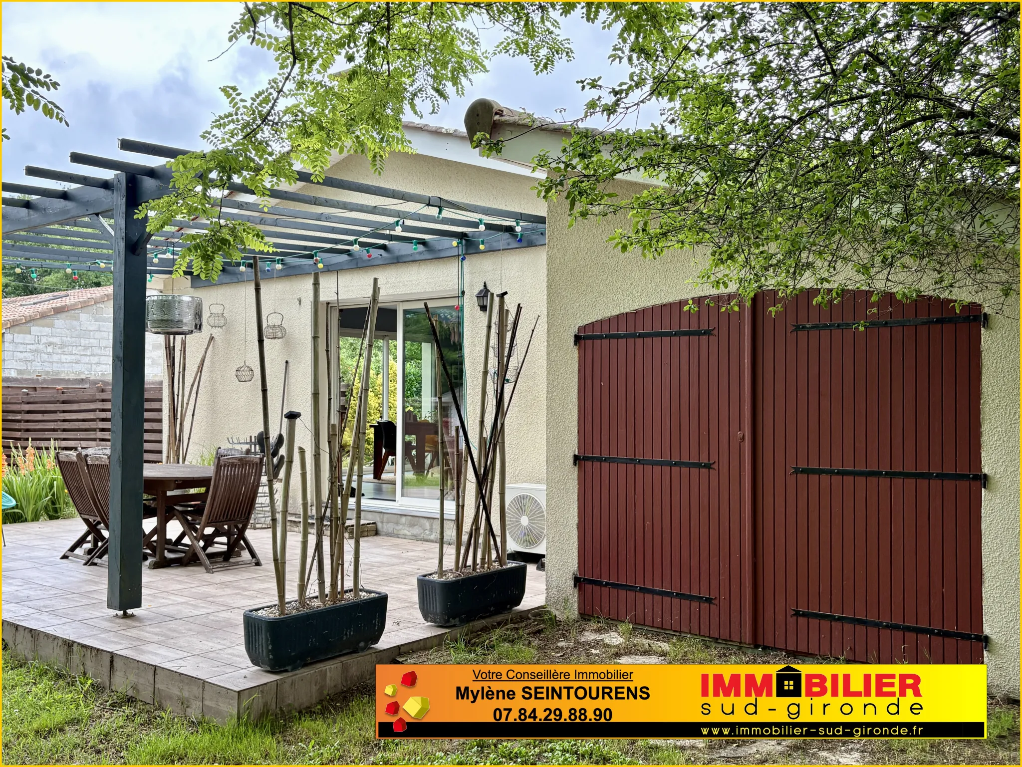 Maison 3 chambres à vendre à Sauternes, calme et lumineuse avec jardin et garage 