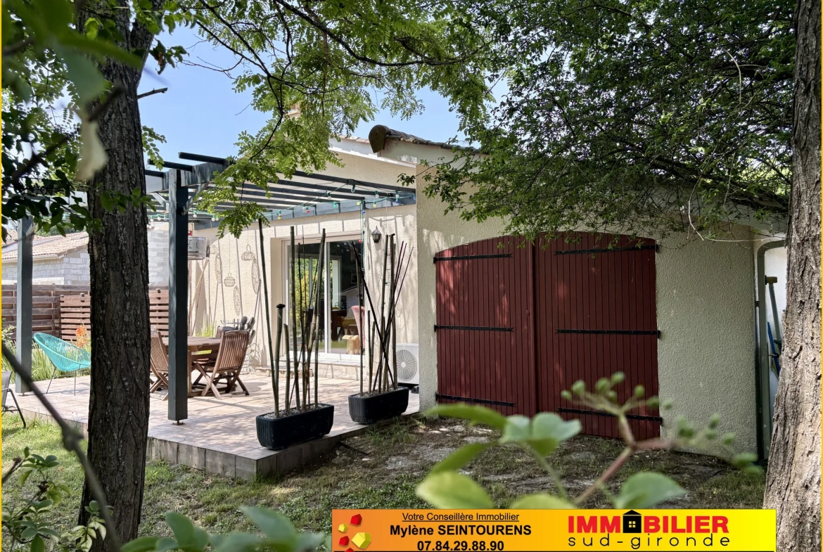 Maison à vendre à Sauternes avec 3 chambres, terrasse et garage près de Langon 
