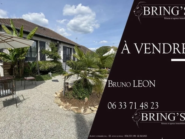 Maison à vendre à Alençon – 124m² rénovés avec jardin et terrasse, 4 chambres, idéal famille