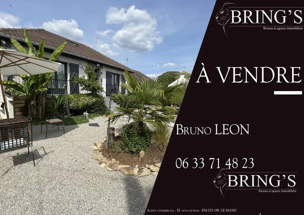 Maison à vendre à Alençon – 124m² rénovés avec jardin et terrasse, 4 chambres, idéal famille 