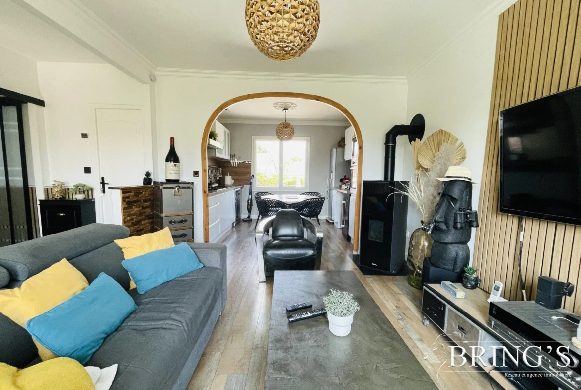 Maison à vendre à Alençon – 124m² rénovés avec jardin et terrasse, 4 chambres, idéal famille 