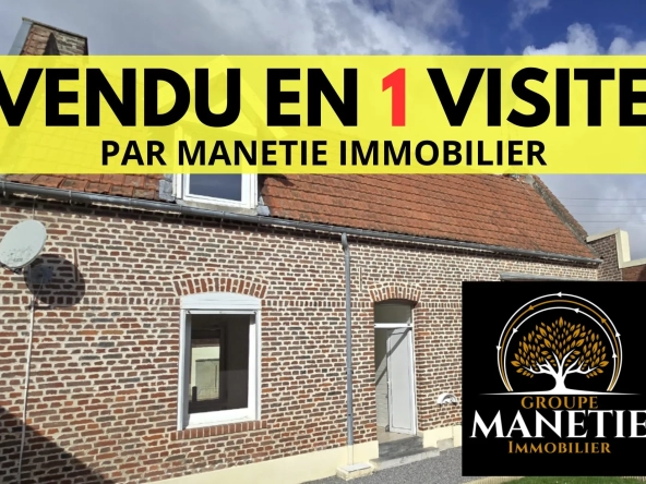 Maison de village à vendre à Inchy-en-Artois avec garage et jardin, parfait pour premier achat ou investissement