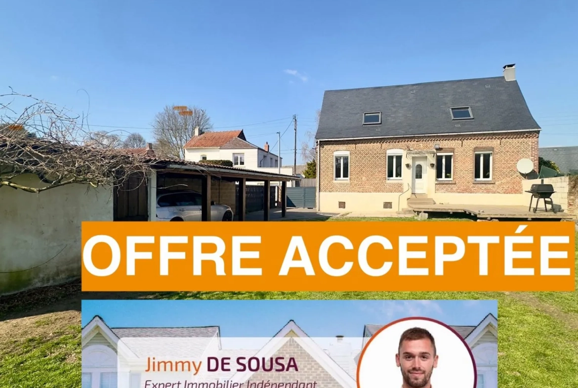 Longère individuelle à vendre à Walincourt-Selvigny près de Cambrai et Caudry 