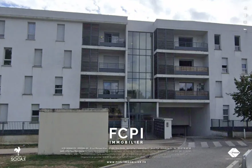Appartement T3 à Toulouse dans résidence sécurisée avec parking – Investissement locatif rentable 