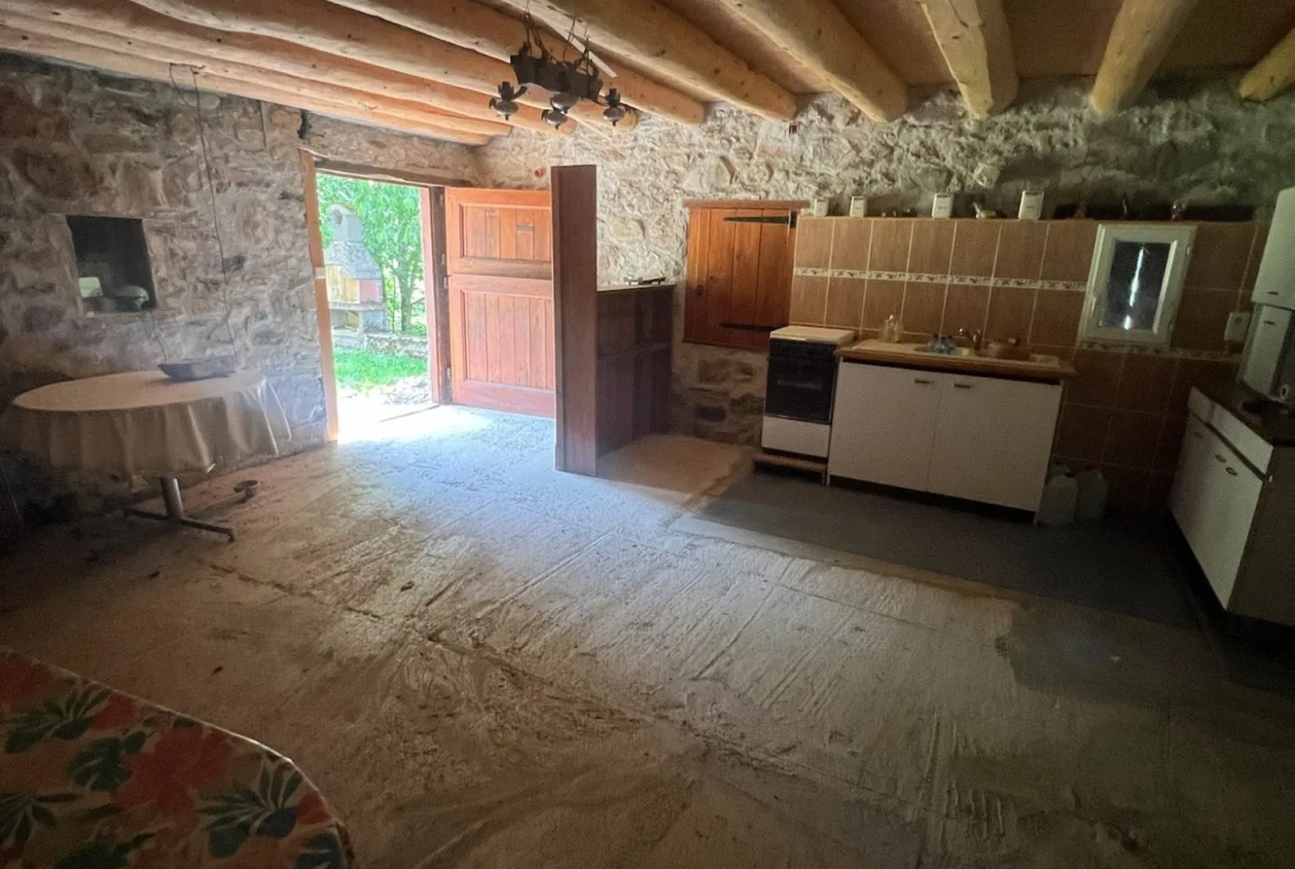 Grange foraine à restaurer avec potentiel dans les Pyrénées 