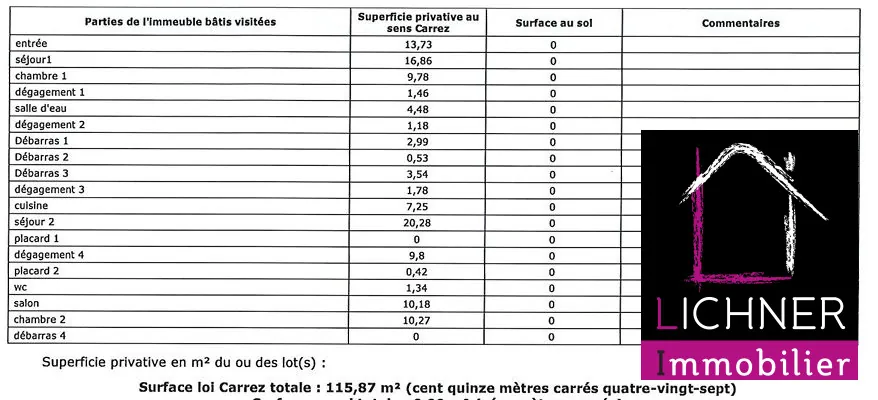 A vendre appartement F5 de 116 m² à Freyming-Merlebach 