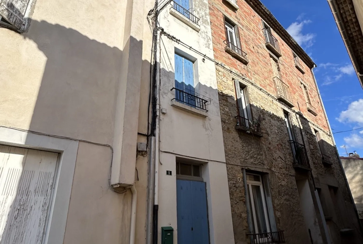 Petite maison de village à Esperaza avec 2 chambres, chauffage électrique, proximité du marché 