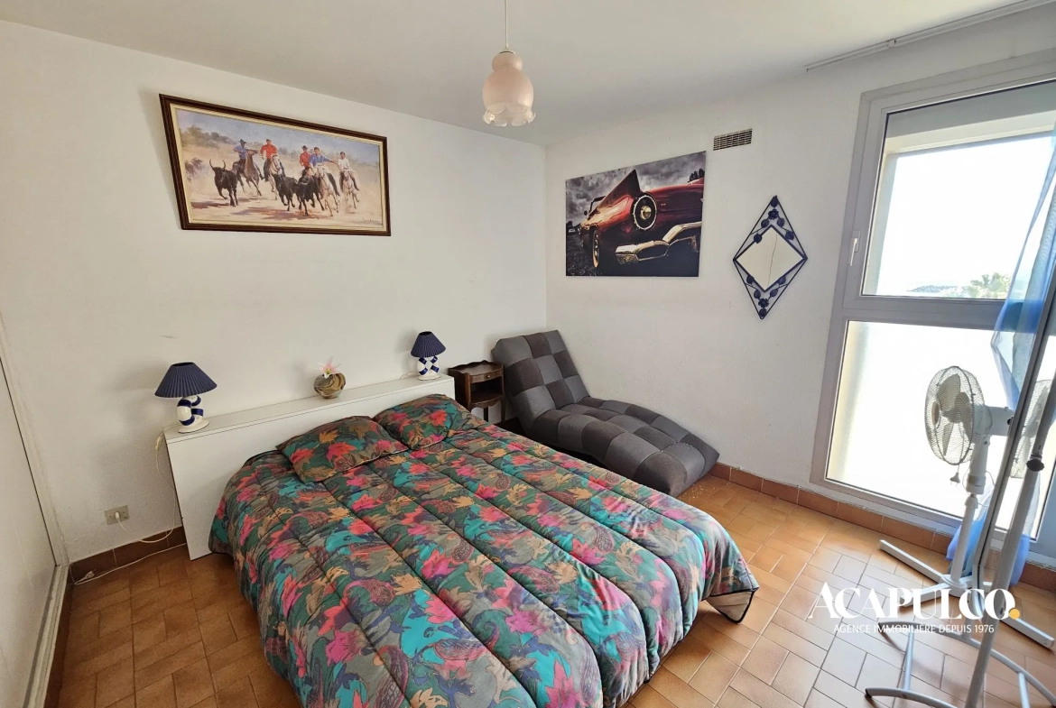 Appartement T2 avec Vue Mer, Loggia et Stationnement à Cap d'Agde 