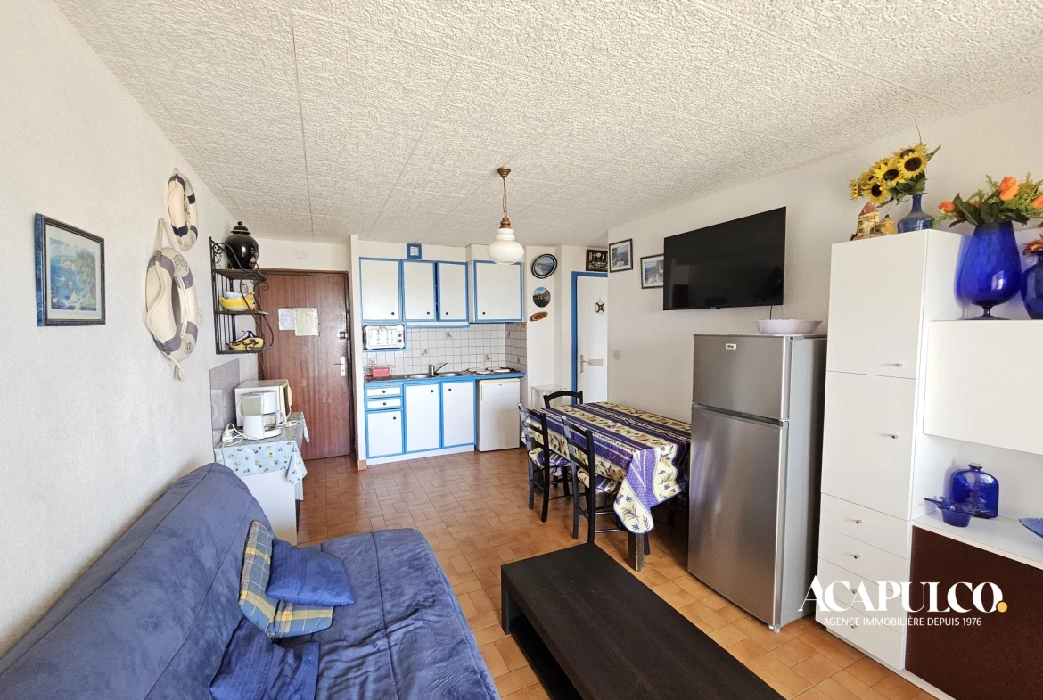 Appartement T2 avec Vue Mer, Loggia et Stationnement à Cap d'Agde 