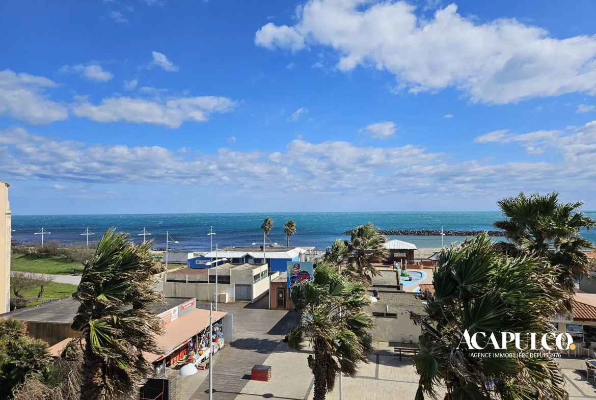 Appartement T2 avec Vue Mer, Loggia et Stationnement à Cap d'Agde 