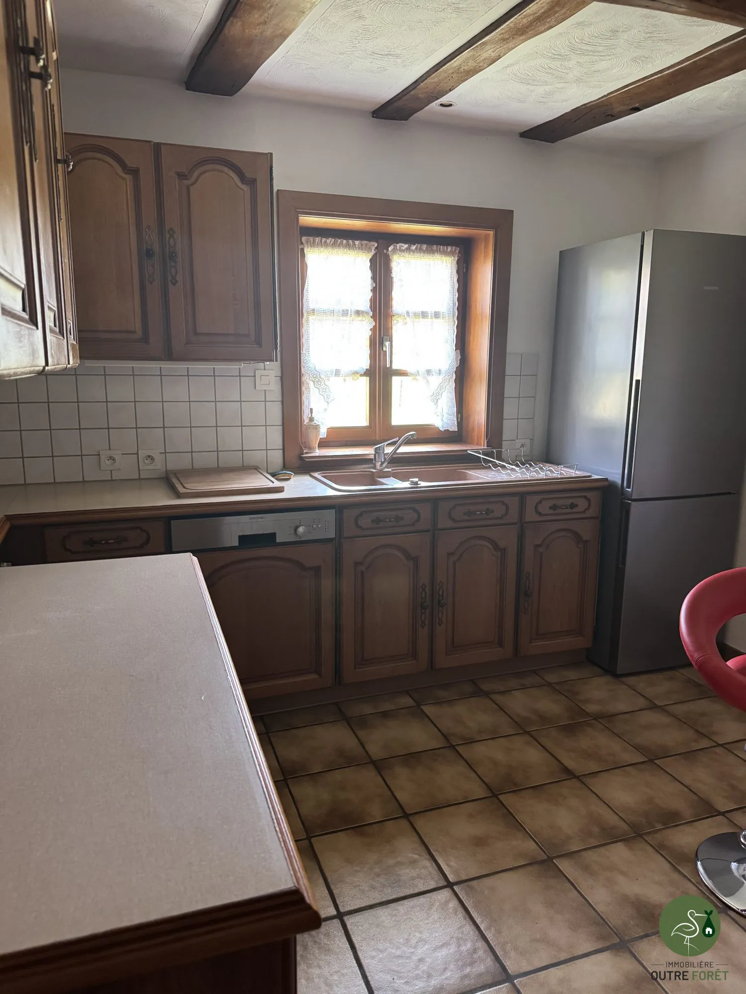 Maison mitoyenne alsacienne à Hermerswiller de 88 m² avec garage et cheminée 