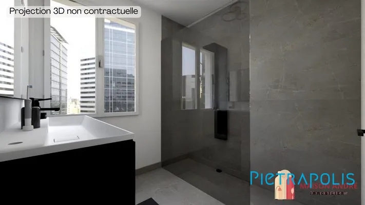 Plateau à aménager de 81 m² avec terrasse, cave et parking à Tarare 
