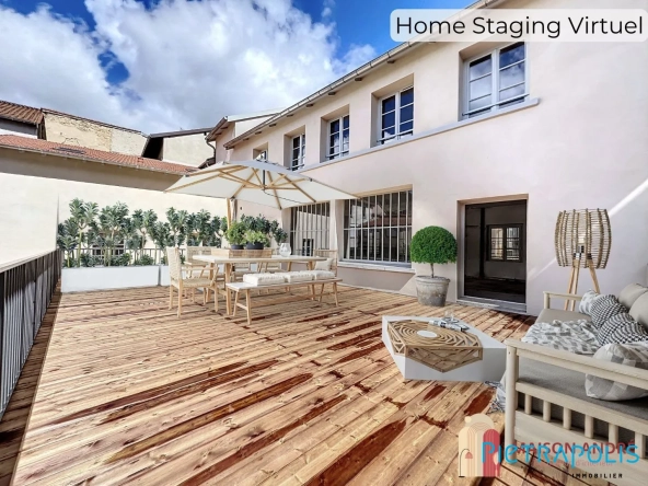 Plateau à aménager de 81 m² avec terrasse, cave et parking à Tarare