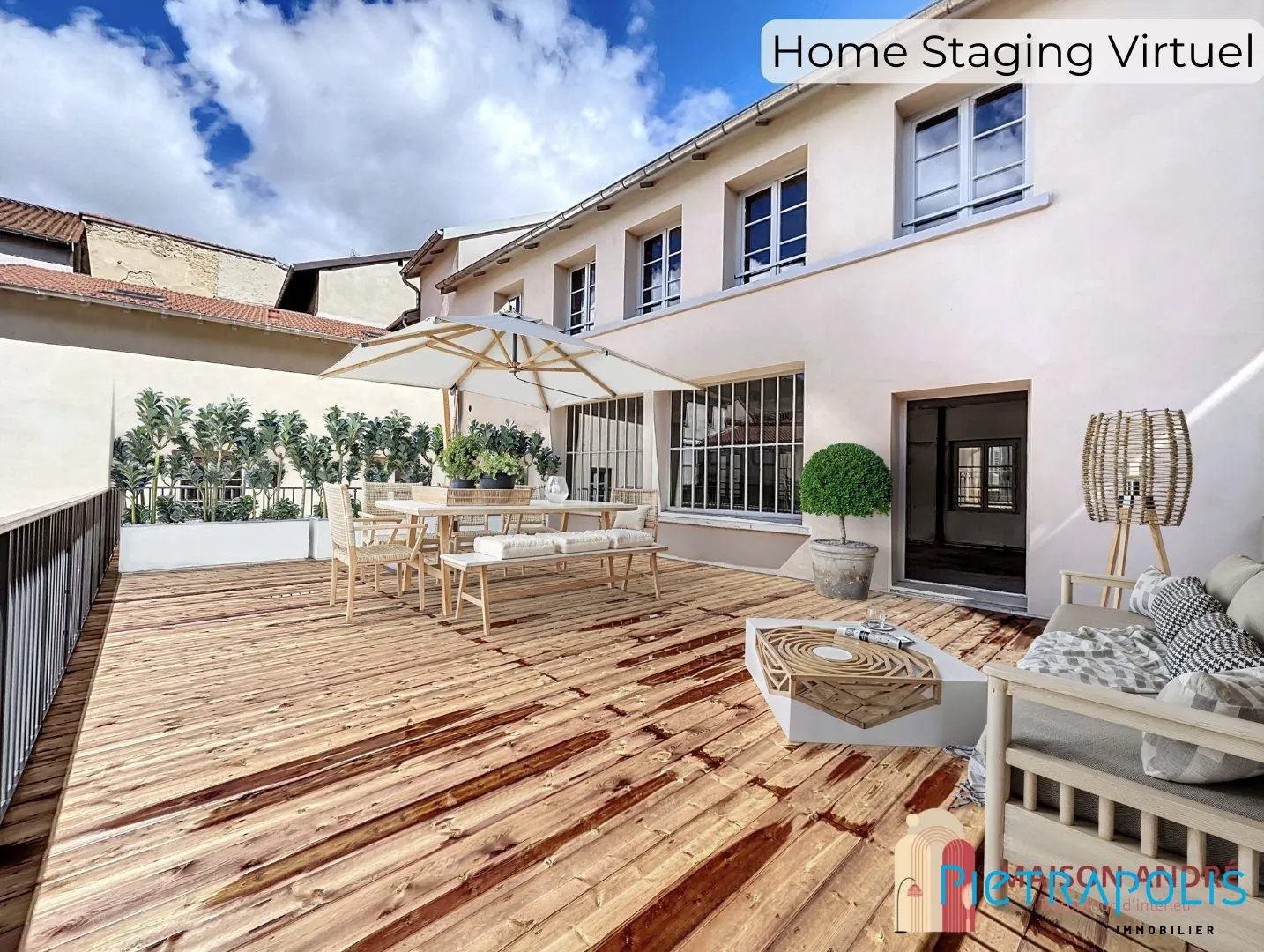 Plateau à aménager de 81 m² avec terrasse, cave et parking à Tarare 