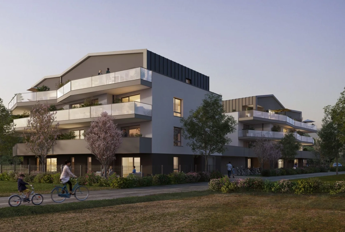 Appartement 2 pièces neuf à Sélestat dans résidence moderne avec terrasse et parking 