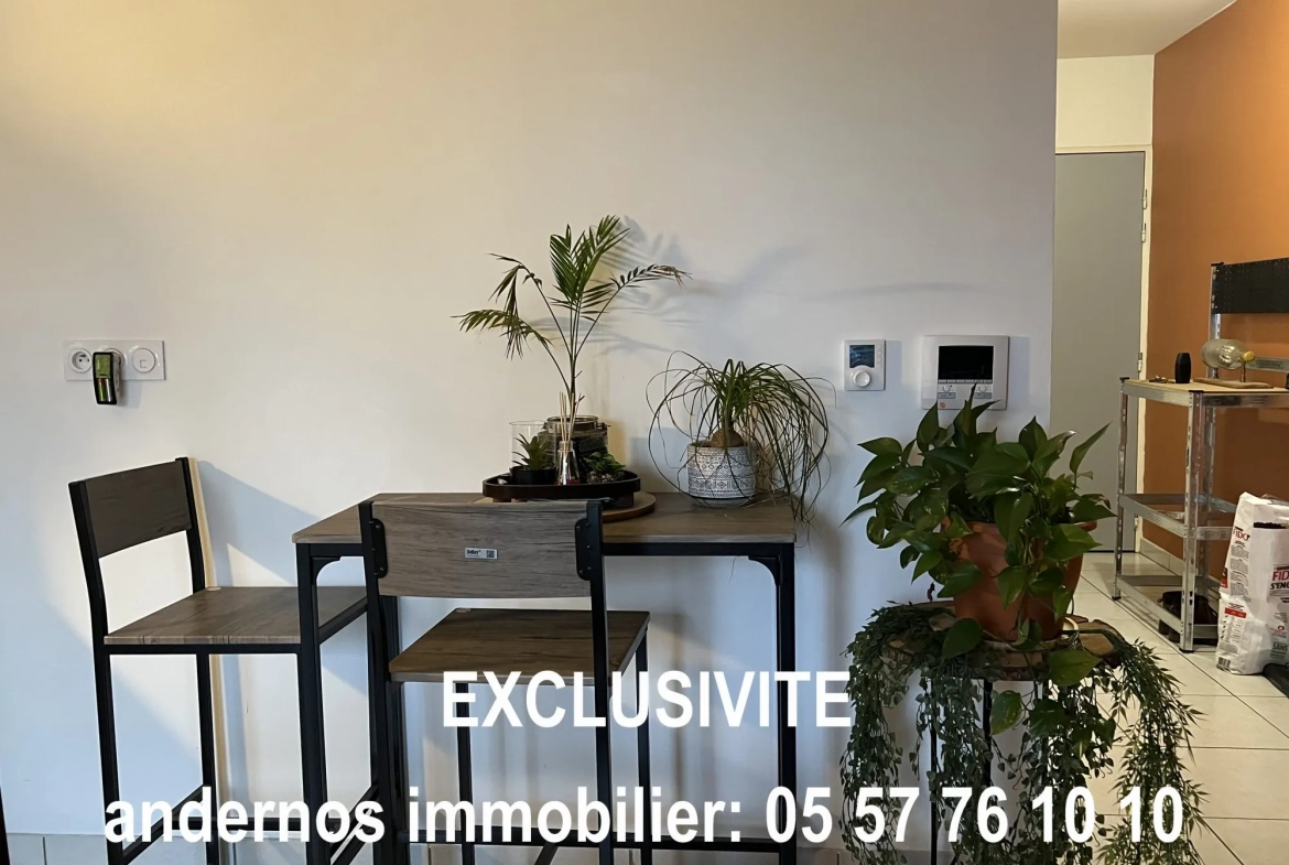 Charmant studio de 33 m² au centre d'Andernos-les-Bains avec balcon, ascenseur et vue dégagée 