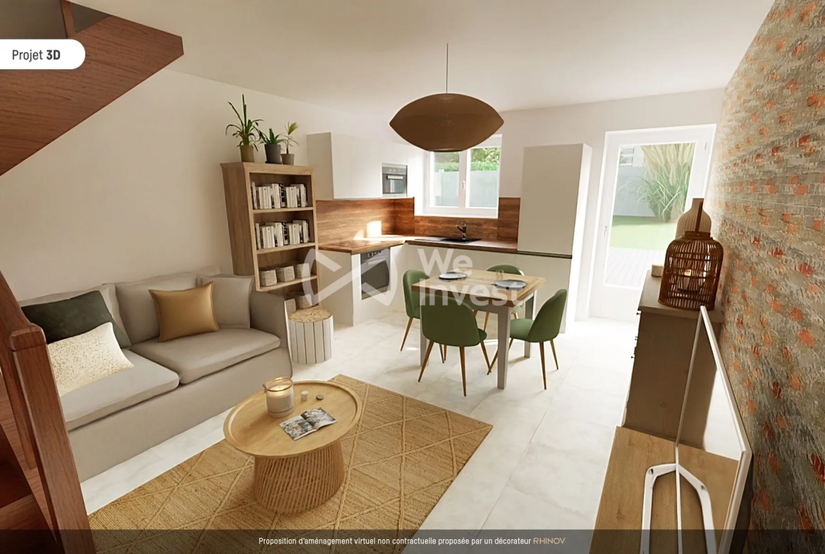 Visuel home staging Maison de campagne lumineuse à 8 min de Rodez avec 2 chambres 