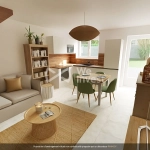 Visuel home staging Maison de campagne lumineuse à 8 min de Rodez avec 2 chambres