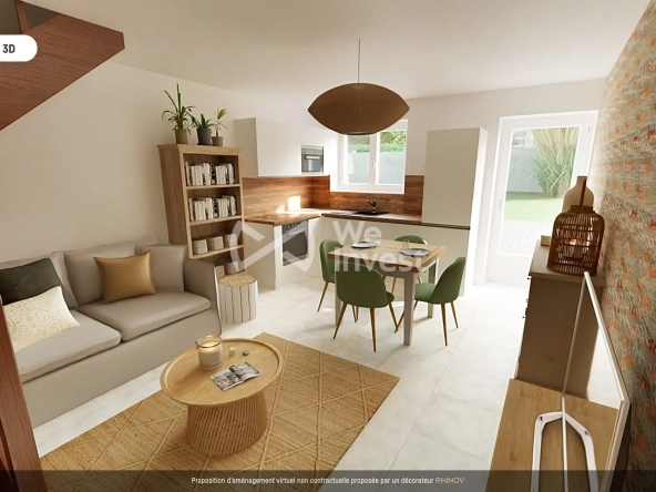 Visuel home staging Maison de campagne lumineuse à 8 min de Rodez avec 2 chambres