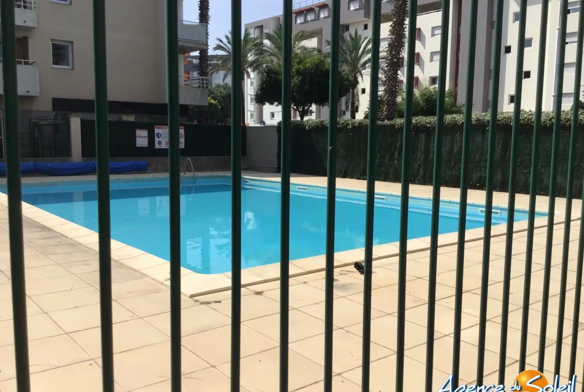 Appartement T2 avec parking, piscine et balcon à Perpignan 