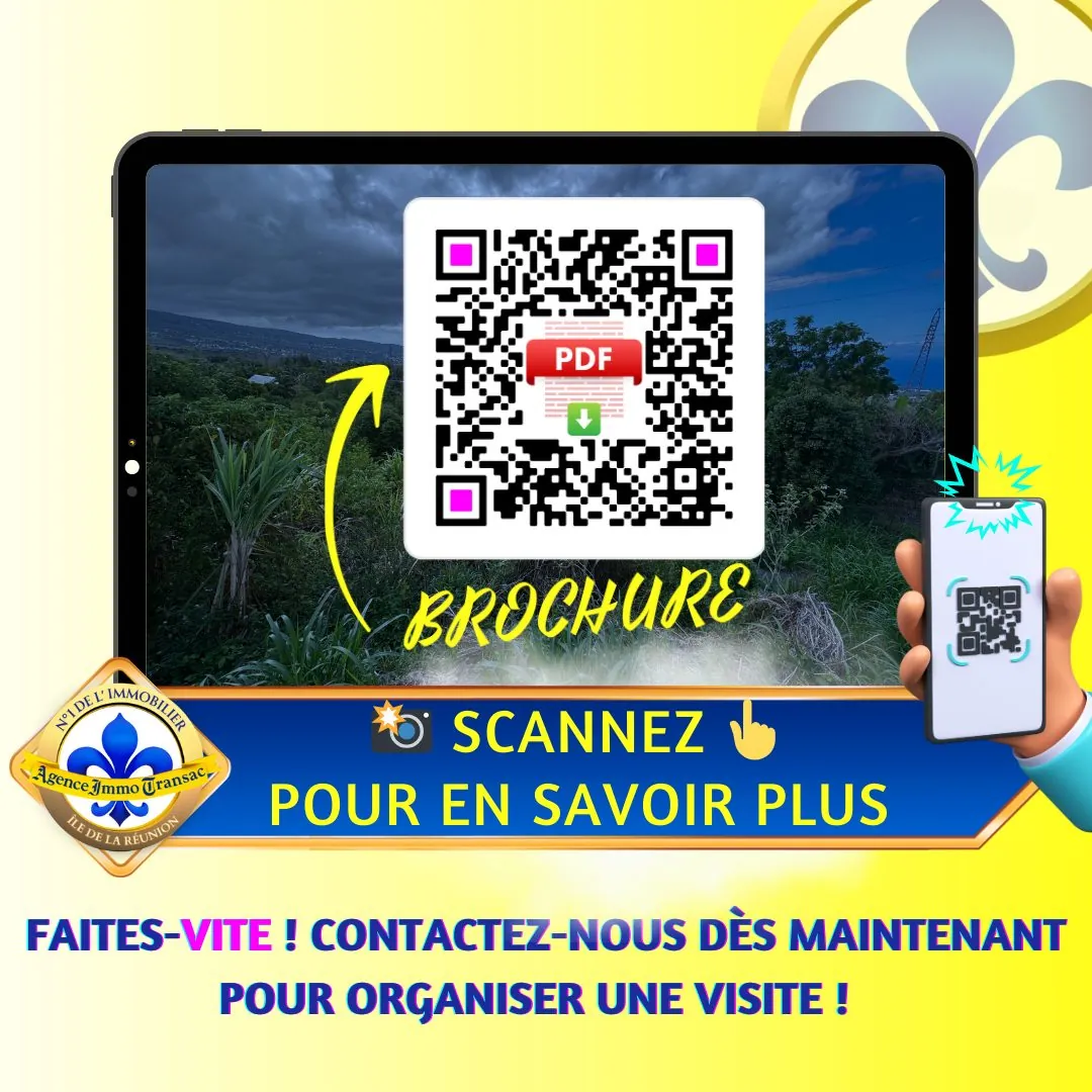 Terrain constructible de 370 m² à Sainte-Marie avec vue panoramique sur mer et montagnes 