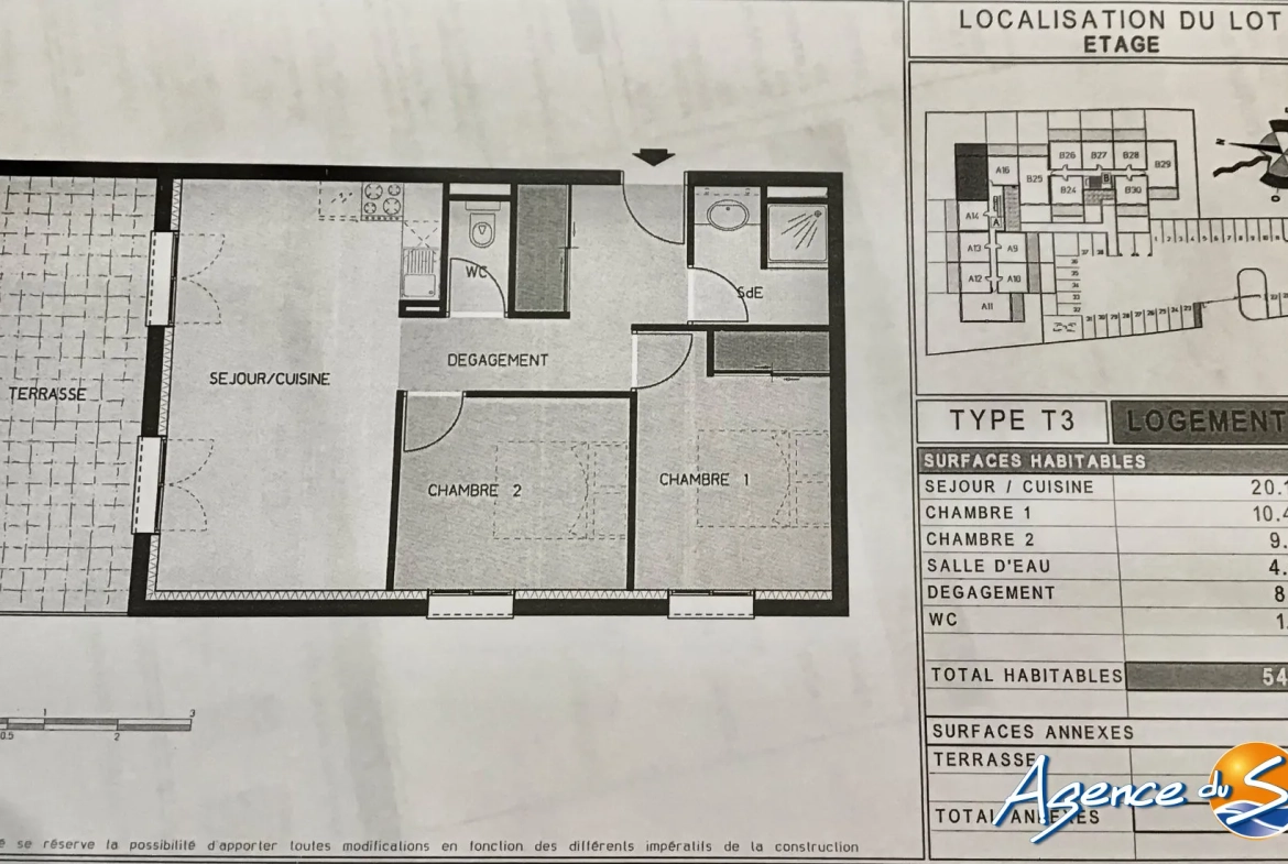 Appartements T3 avec terrasse et parking à Latour-Bas-Elne 