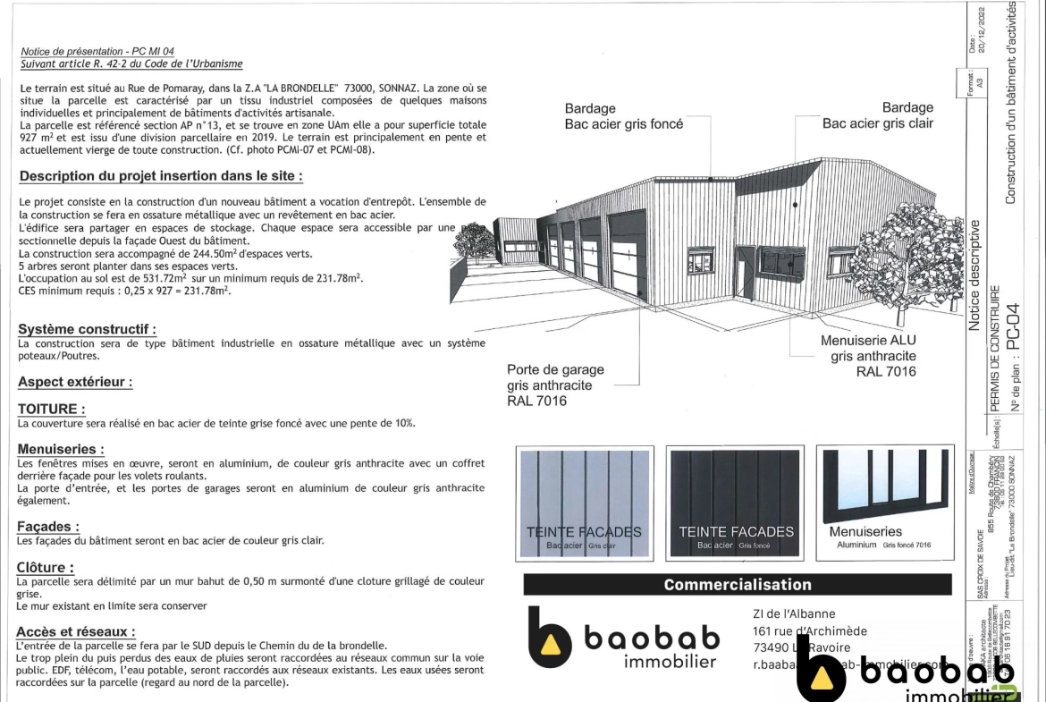 Local d'activité neuf à vendre à Sonnaz - Opportunité pour artisans 