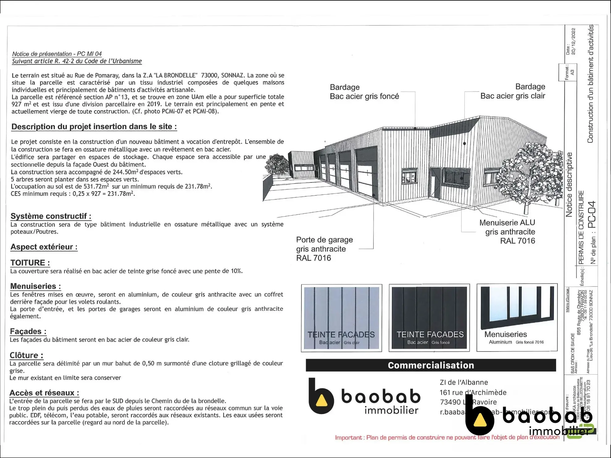 Local d'activité neuf à vendre à Sonnaz - Opportunité pour artisans 