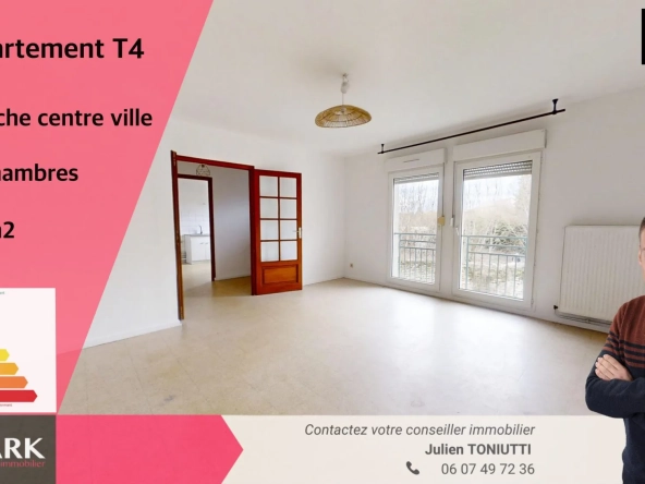 A vendre appartement 87 m² à Luxeuil-les-Bains – Résidence sécurisée