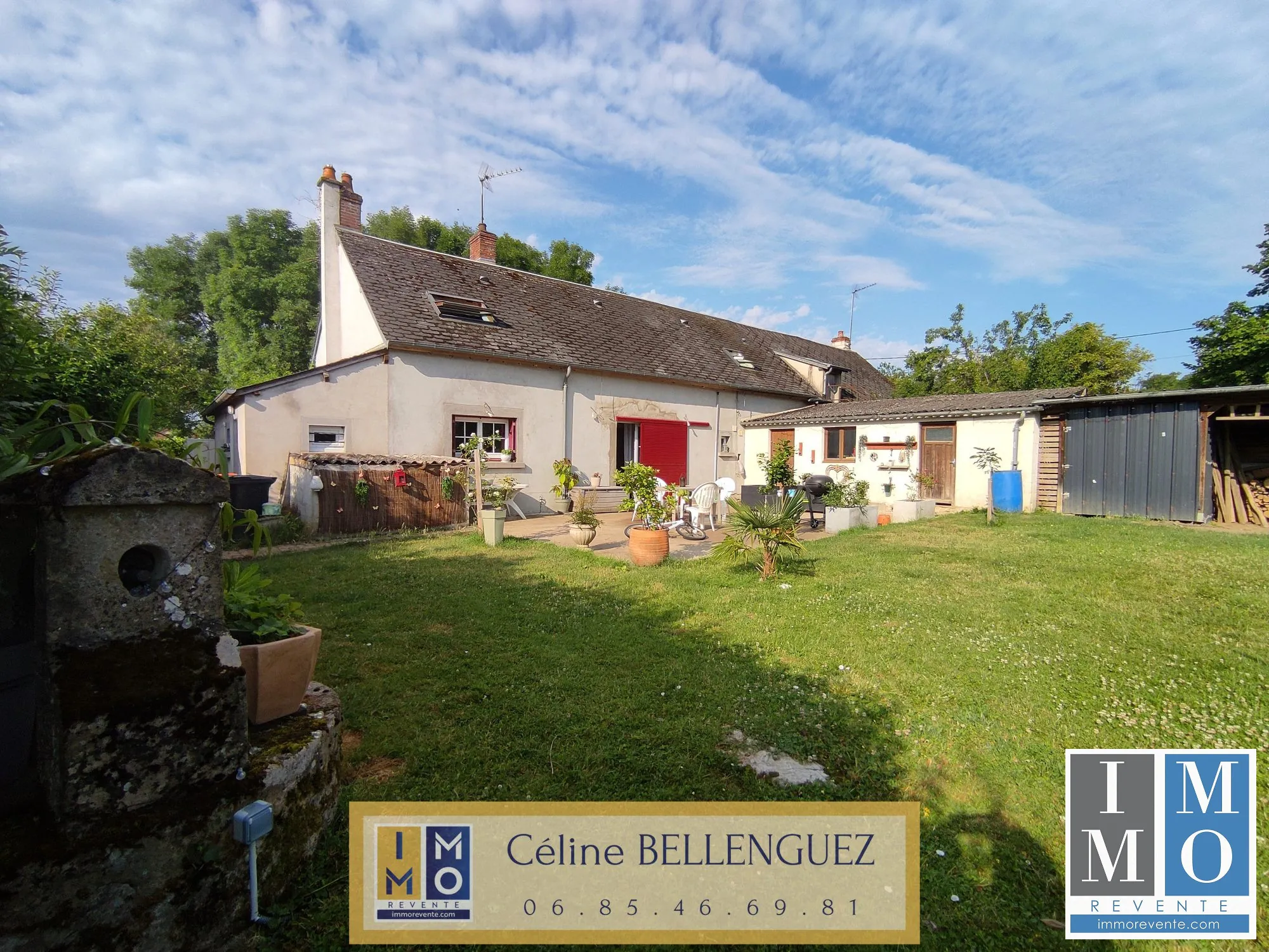 Maison 3 chambres à Villequiers avec terrasse et dépendances 